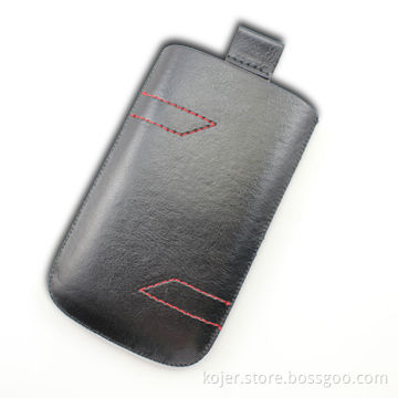 Leather Case for Apple's iPhone 4, with Retractable Pull-tab, Customized Patterns and Logos Accepted